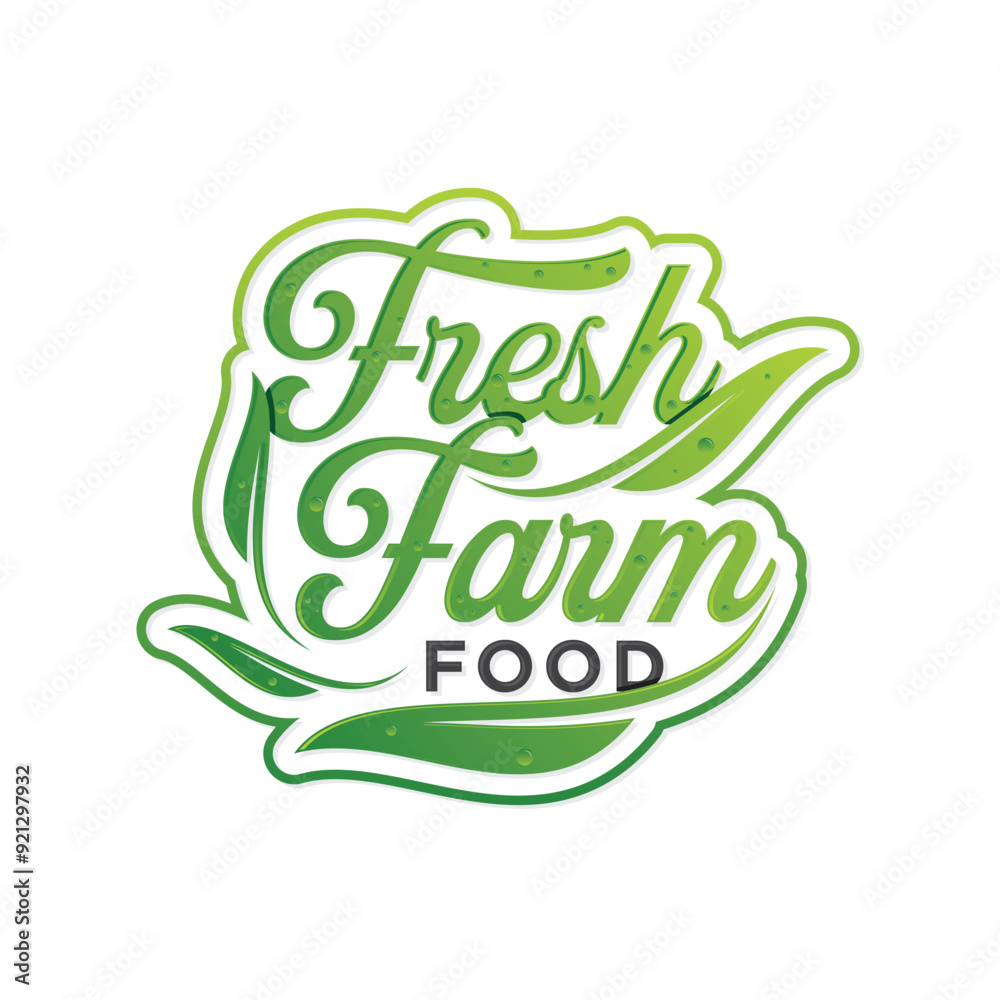 Fresh Farm Food letter text typography for food industry Fresh Farm Food letter text typography for food industry