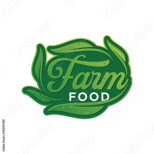 Farm Food letter text typography for food industry