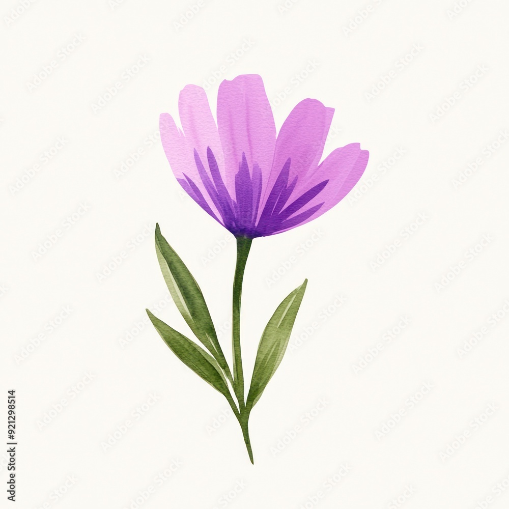 A delicate purple flower with vibrant petals and soft green leaves, perfect for adding a touch of nature to any design. A delicate purple flower with vibrant petals and soft green leaves, perfect for adding a touch of nature to any design.