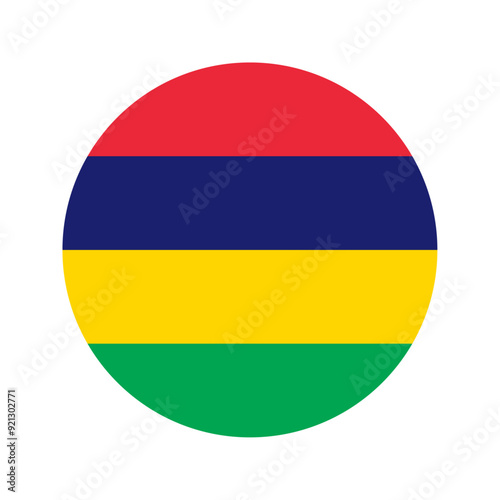Free Download Round Mauritius flag icon - GFXLoad