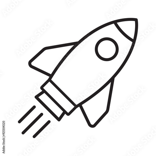 Rocket icon. Simple rocket sign. Rocket launched icon.