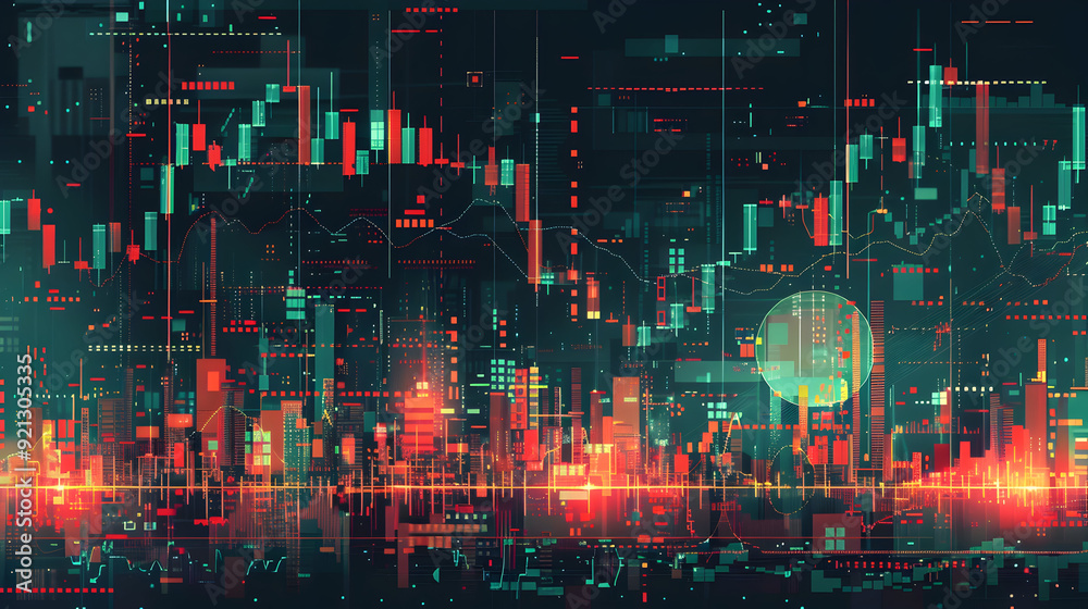 Abstract Cyberpunk Cityscape Illustration Abstract Cyberpunk Cityscape Illustration