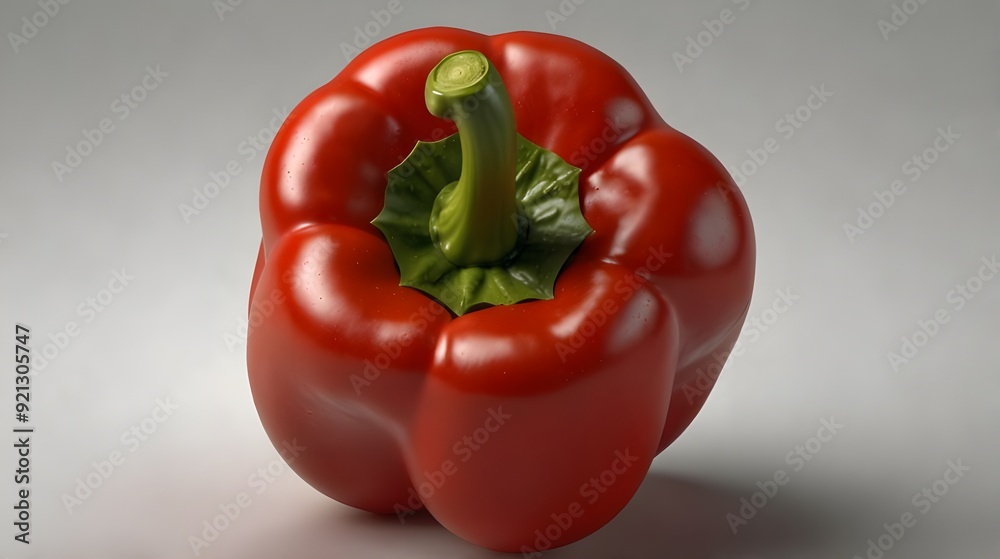 High resolution 3D image of ripe Capsicum or Pepper or chili High resolution 3D image of ripe Capsicum or Pepper or chili