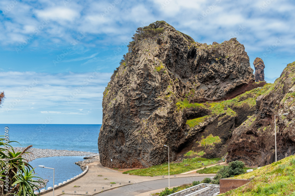 The coastal village of Ribeira da Janela on the island of Madeira