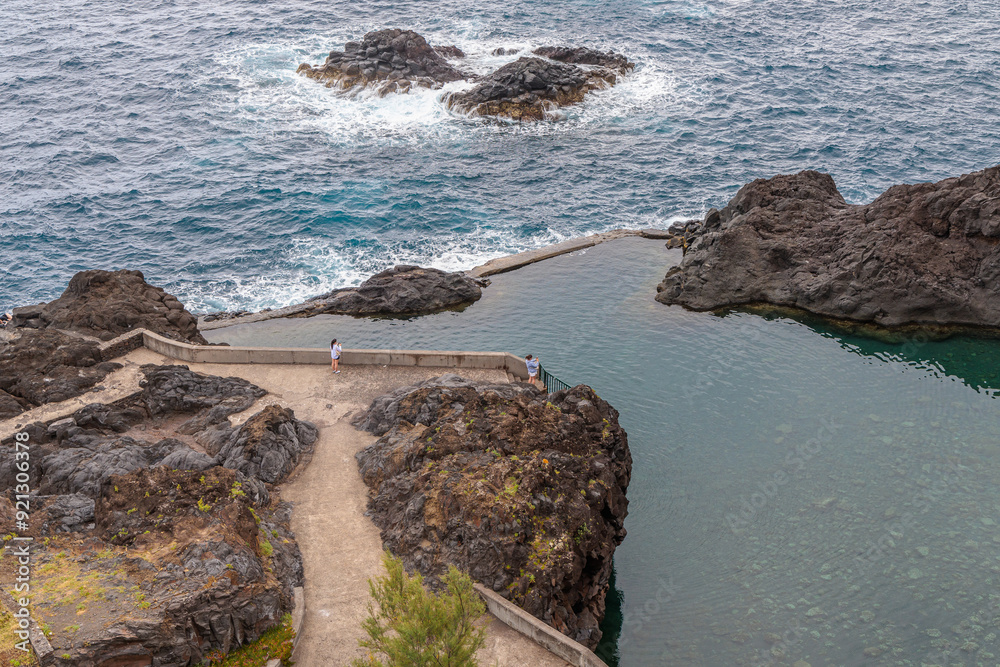 A natural swimming pool in Seixal, Madeira Island