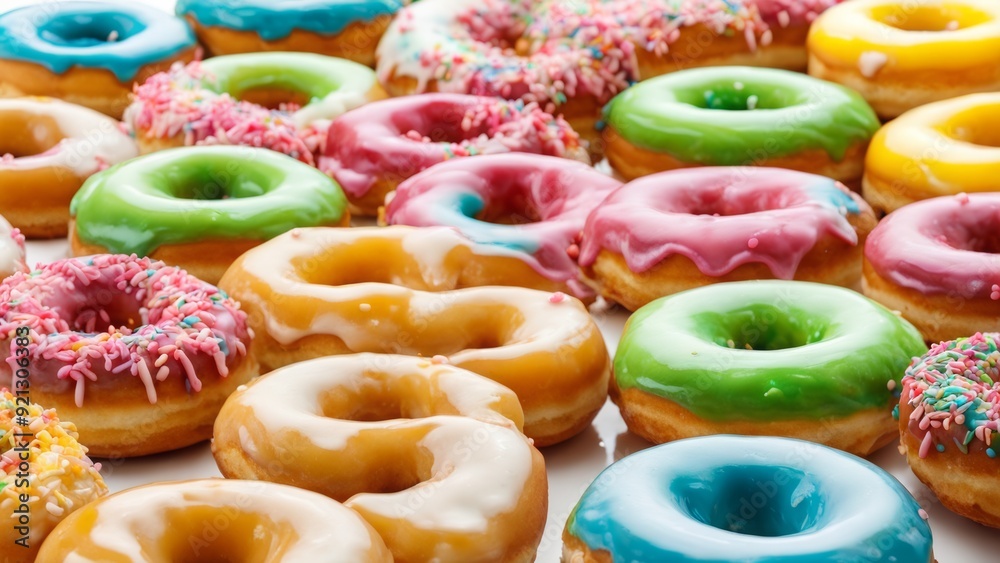 donuts with colored glaze donuts with colored glaze