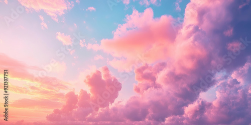 Colorful clouds illuminate the sky during a vibrant sunset.