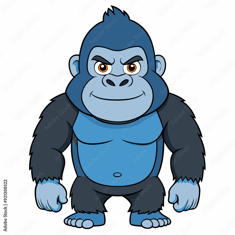 Fototapeta premium Cute and cool Gorilla Art vector illustration