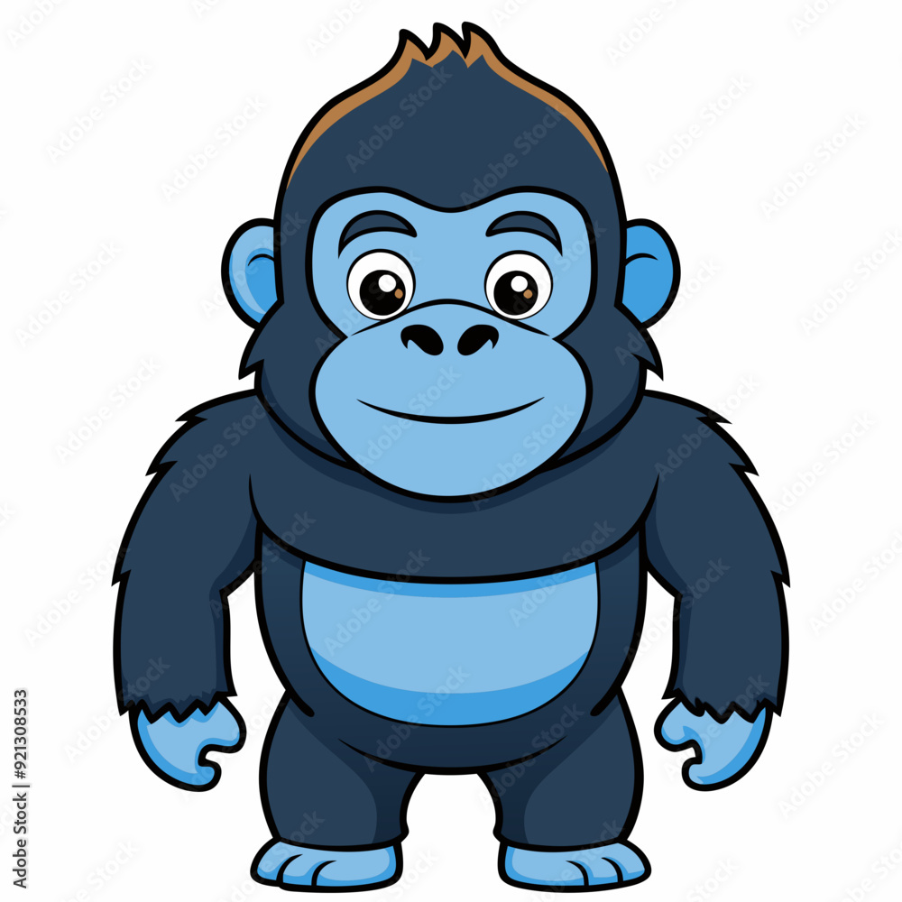 Cute and cool Gorilla Art vector illustration