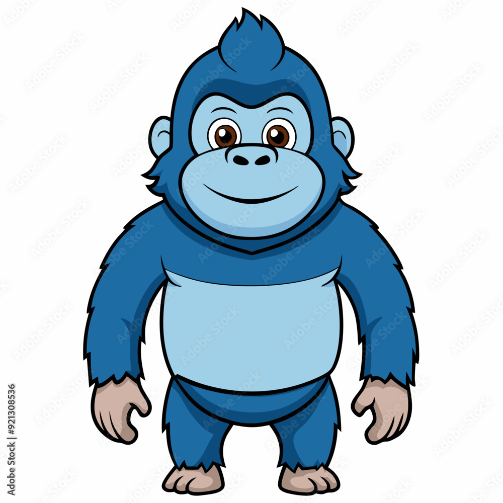Fototapeta premium Cute and cool Gorilla Art vector illustration