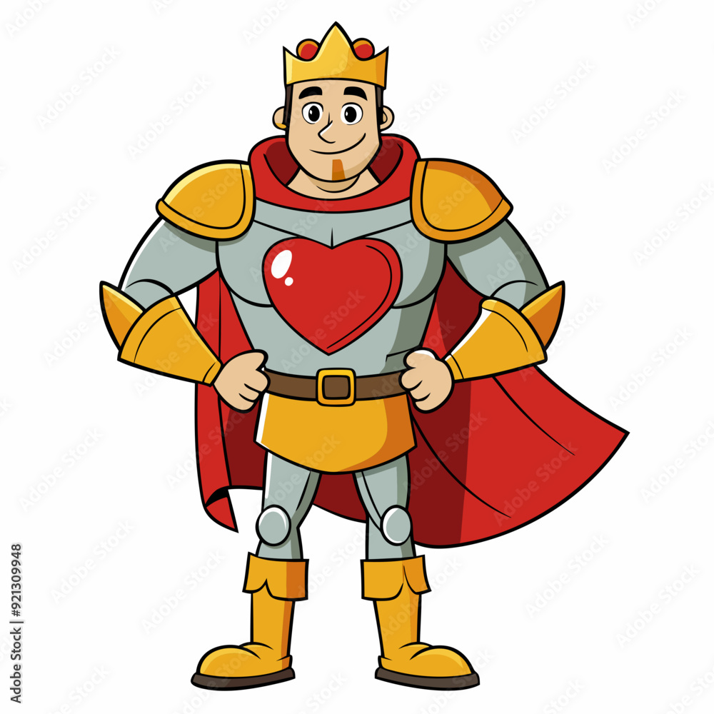The beautiful strong prince in knight's armor stands tall The beautiful strong prince in knight's armor stands tall