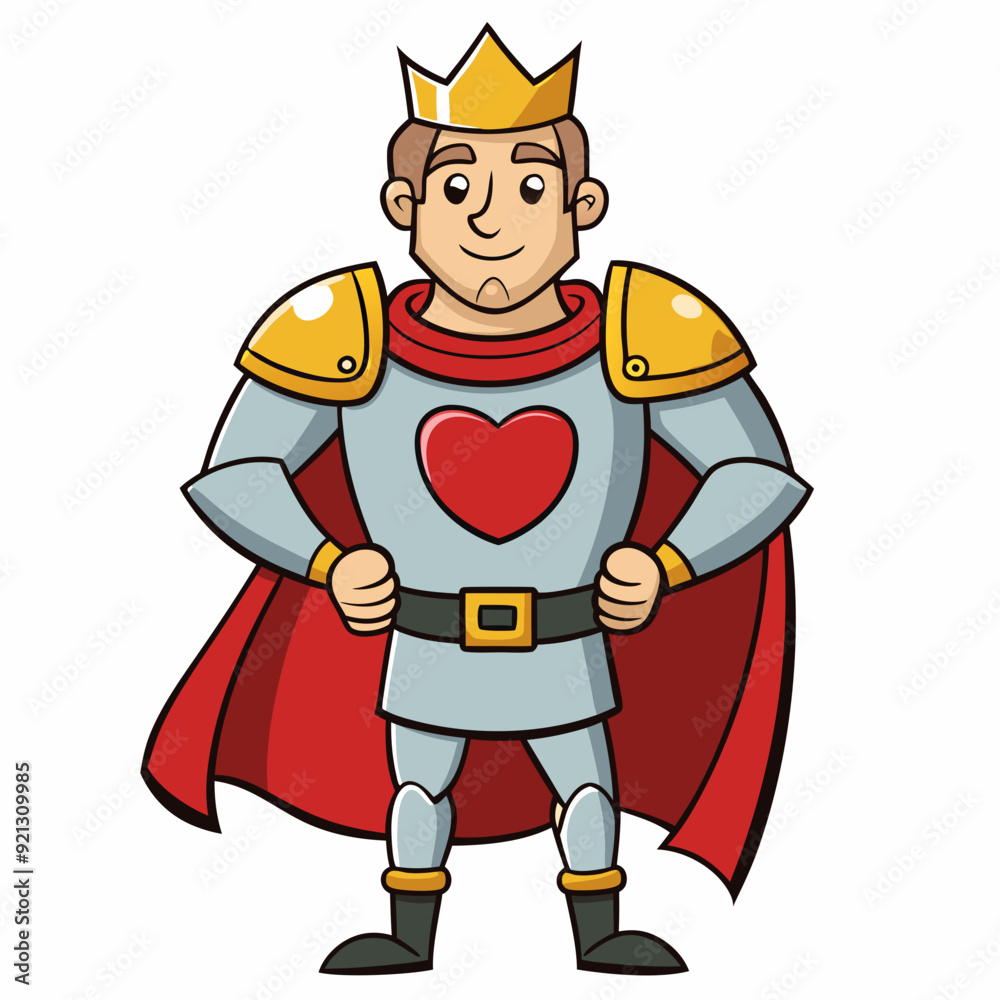 The beautiful strong prince in knight's armor stands tall The beautiful strong prince in knight's armor stands tall