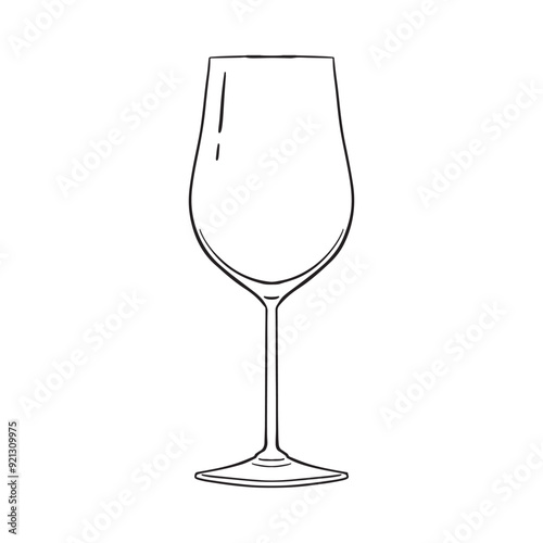 Hand drawn Drinking Glass Illustration