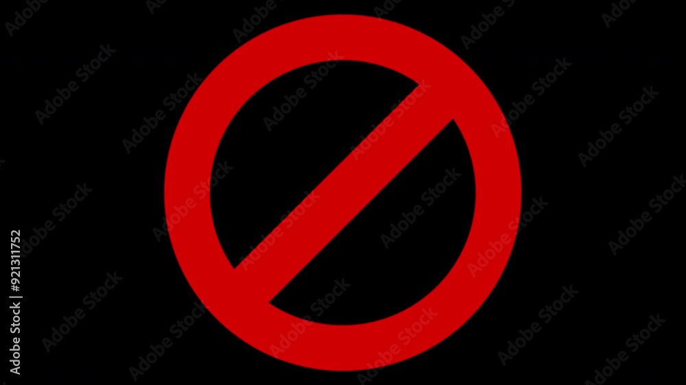 International prohibition mark. Ban forbidden sign. Traffic pictogram of Crossed out red circle. No symbol. Embedded alpha channel