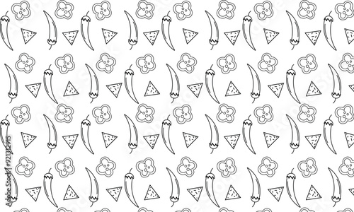 chili pepper seamless pattern