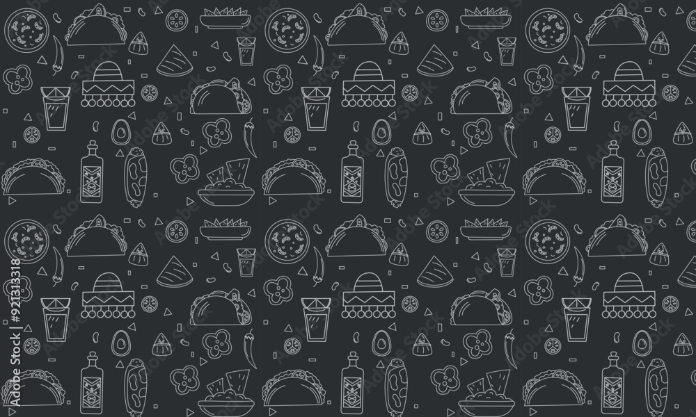 Mexican food seamless pattern Mexican food seamless pattern