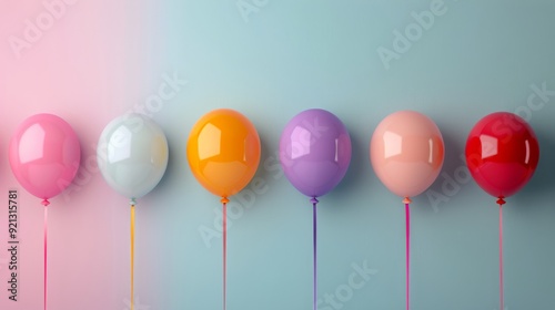 Colorful Party Balloons Displayed on Table for Celebration