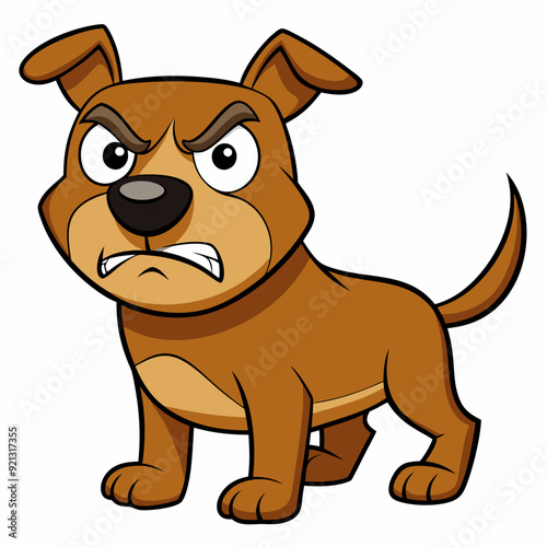 ANGRY DOG art vector illustration