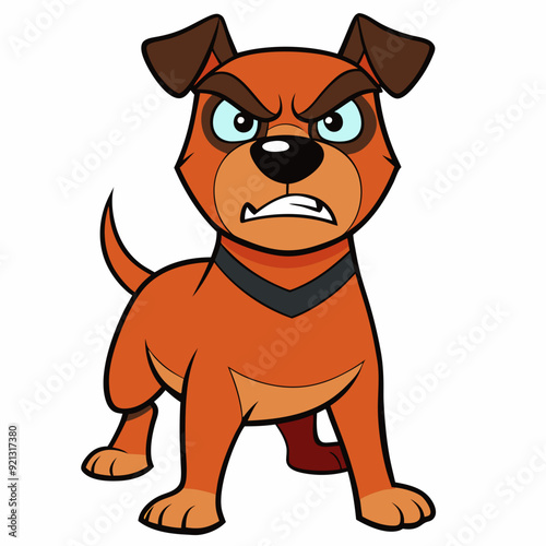 ANGRY DOG art vector illustration