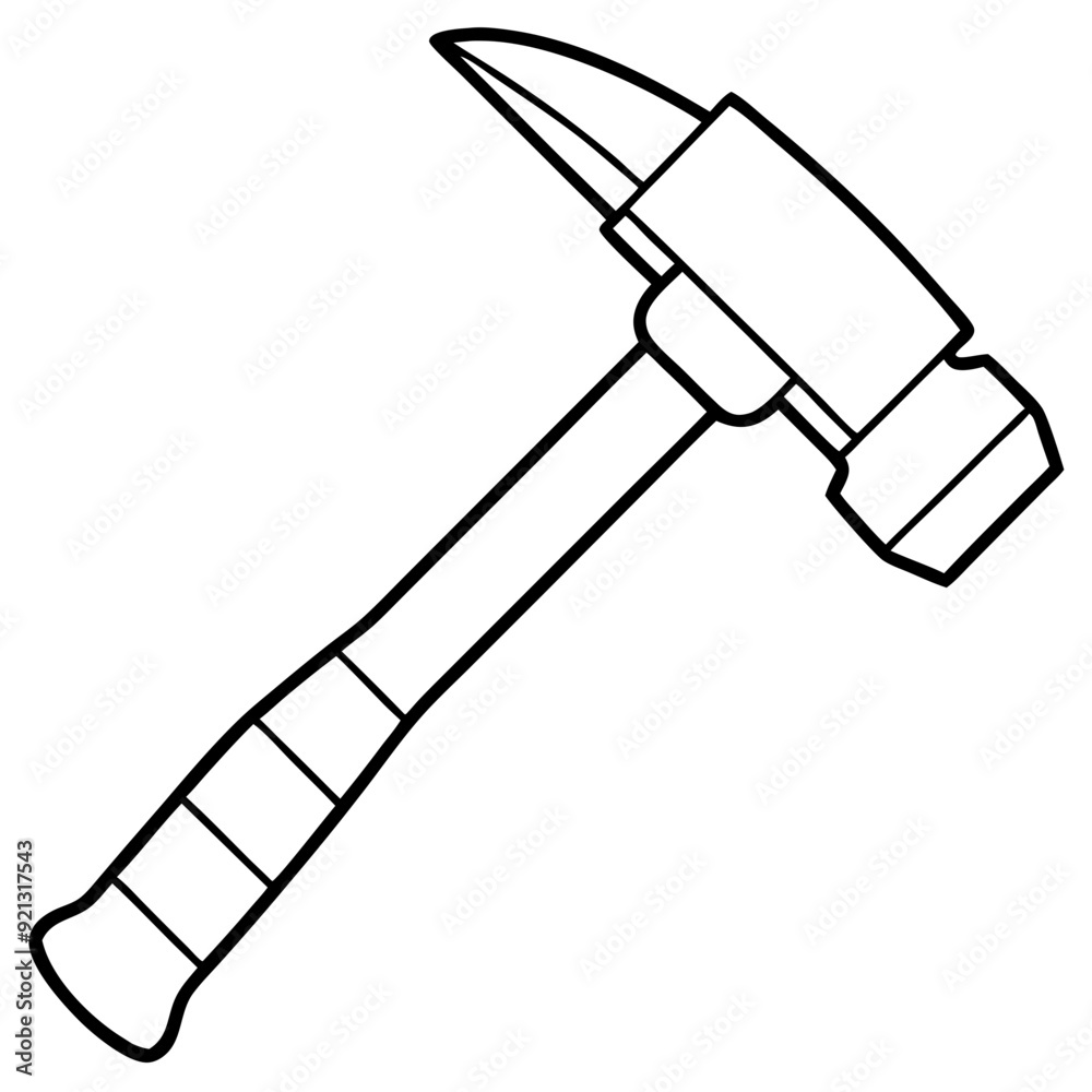 Vector Black and White Hammer Clipart Tool for Construction Repair DIY ...