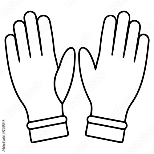 Protective Gloves Vector Illustration Safety Equipment for Medical Industrial or Cleaning Use