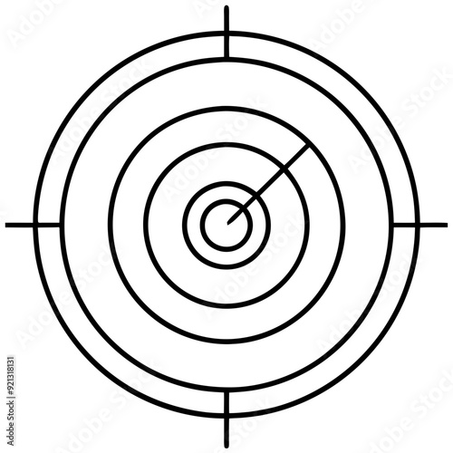 Vector Bullseye Target Precision Accuracy Aim Success Business Motivation Goals Concept