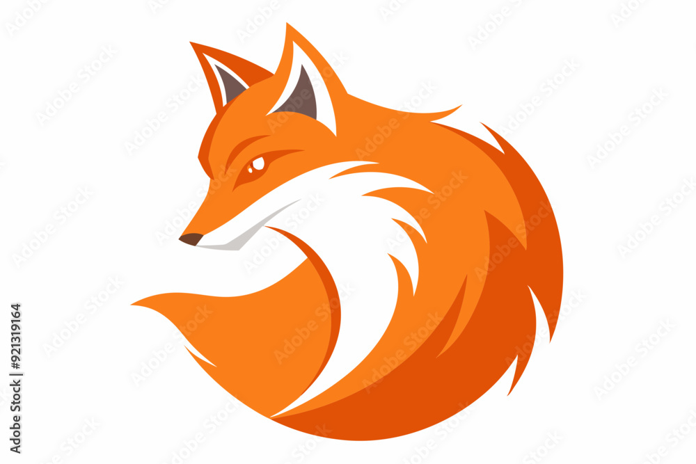 Fox animal logo white background Fox animal logo white background