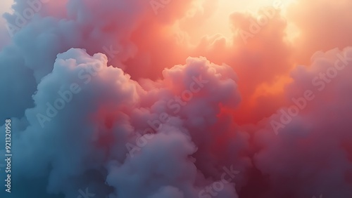 Abstract heavy multicolor cloud of haze