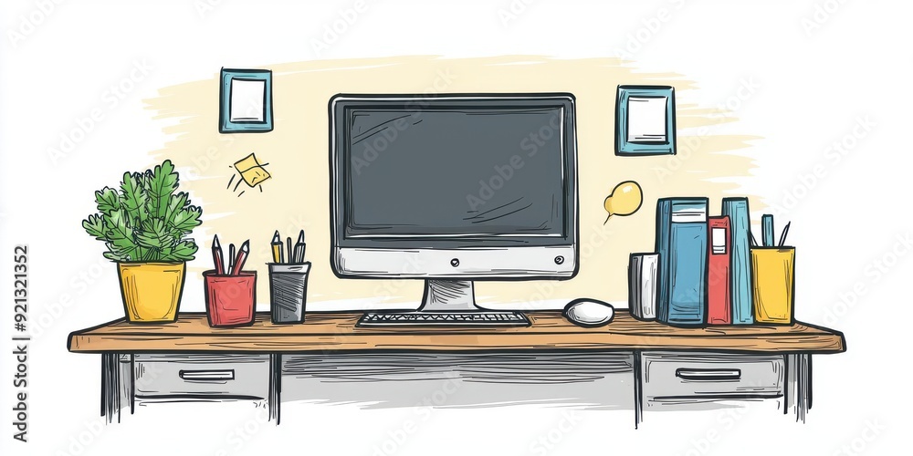 Workspace technology enhancing productivity in a modern business setting