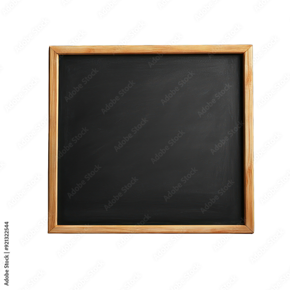 A classic black chalkboard with a wooden frame, perfect for educational settings or creative displays. transparent background A classic black chalkboard with a wooden frame, perfect for educational settings or creative displays. transparent background