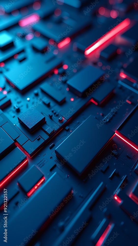 3d render, abstract blue neon background. Assorted geometric linear shapes glowing in the dark. Minimalist wallpaper 3d render, abstract blue neon background. Assorted geometric linear shapes glowing in the dark. Minimalist wallpaper