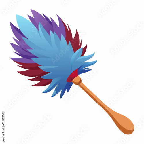 Feather duster art vector illustration