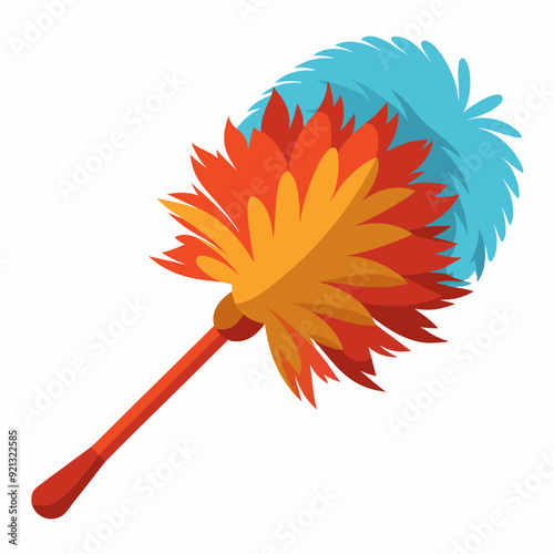 Feather duster art vector illustration