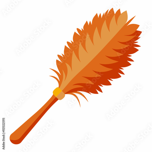 Feather duster art vector illustration