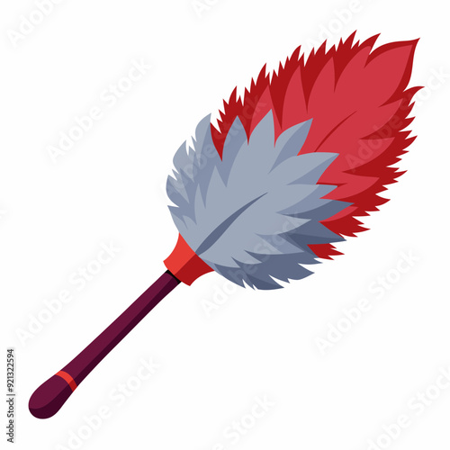 Feather duster art vector illustration