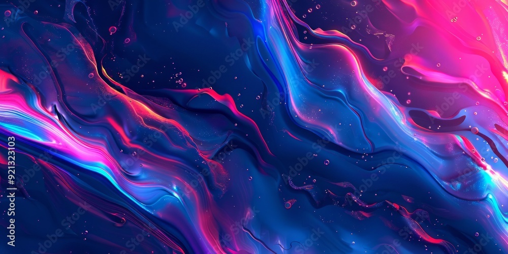 Abstract Colorful Neon Wave Paint Stroke Fluid Liquid Pink Blue Abstract Colorful Neon Wave Paint Stroke Fluid Liquid Pink Blue
