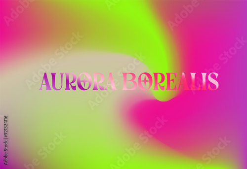 Aurora Borealis background. Abstract blurred image in The Northern Lights colors.