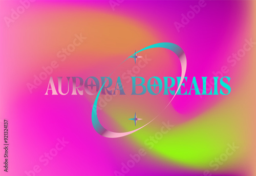 Aurora Borealis background. Abstract blurred image in The Northern Lights colors.