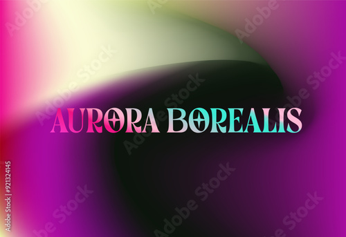 Aurora Borealis background. Abstract blurred image in The Northern Lights colors.