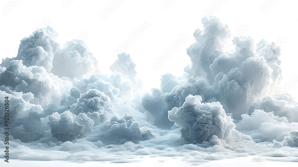 White background cloud image. Generative by AI White background cloud image. Generative by AI