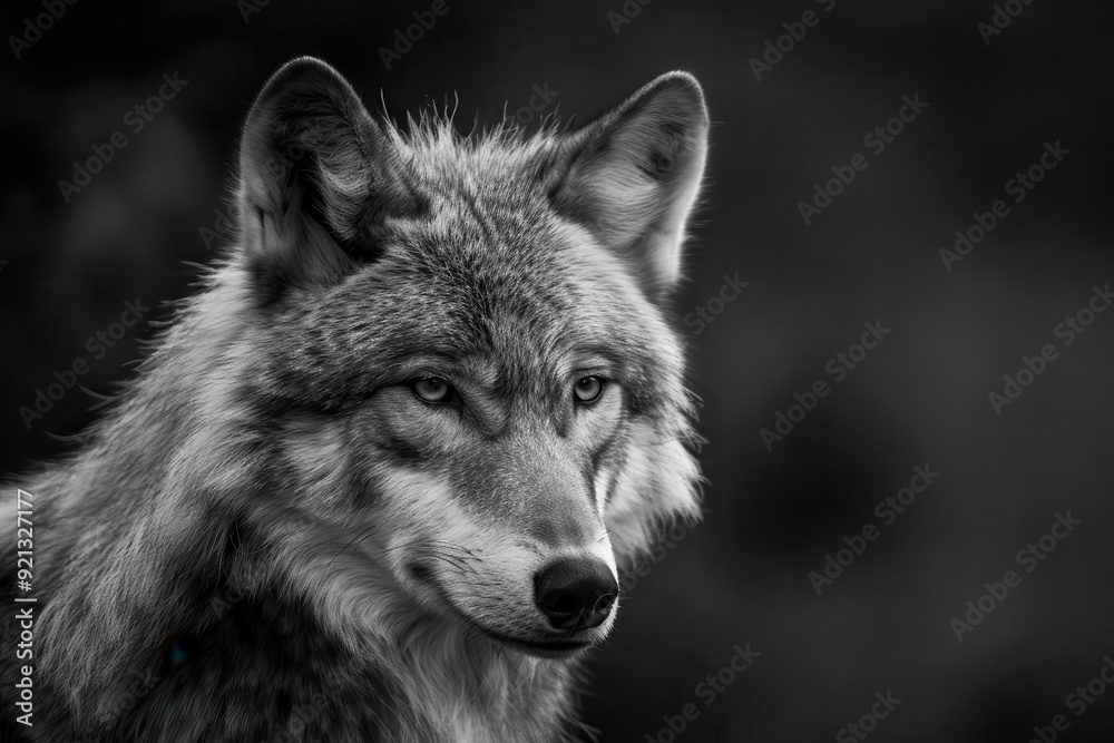 Gray Wolf. The Majestic Animal of the Wild in its Natural Habitat Gray Wolf. The Majestic Animal of the Wild in its Natural Habitat