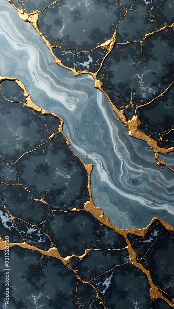 Fototapeta premium cracked Marble texture frame background, luxury marble texture wallpaper background, natural marble texture background, Cracked Marble rock stone texture background