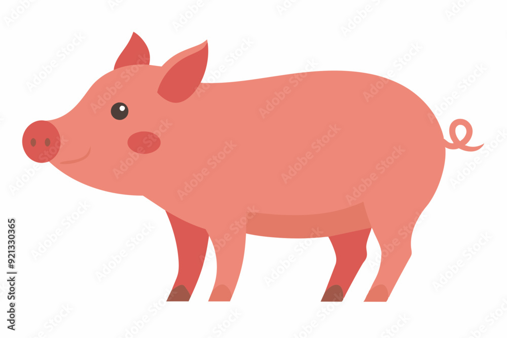 Fototapeta premium Pig slide vector design illustration on white background