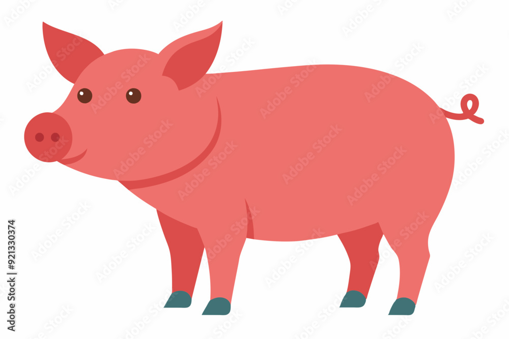 Pig slide vector design illustration on white background Pig slide vector design illustration on white background