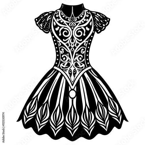 Realistic A piece of the back of a lace dress art vector