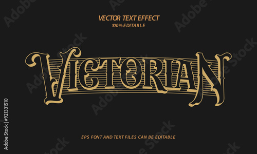 Victorian  3d editable text effect