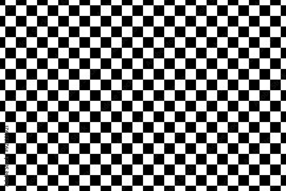 Fototapeta premium Abstract Seamless Geometric Checked Black and White Pattern for Textured Background or Wallpaper.