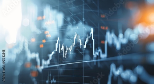 Dynamic Stock Market Chart Displaying Trends and Fluctuations in Real-Time An...