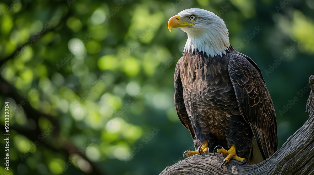 Fototapeta premium Patriotic Eagle with American Flag Design for Fourth July