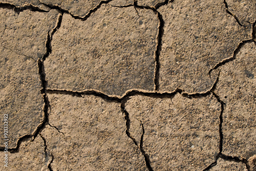 background, texture of dried ground close-up